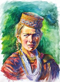 Sana Ullah, 14 x 21 Inch, Watercolor on Paper, Figurative Painting, AC-SNULAH-003